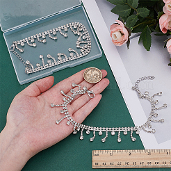 4 шт. цепочки для обуви из сплава со стразами&nbsp;FIND-PH0026-63