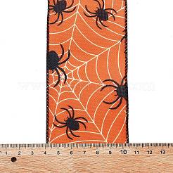 5 ярд полиэстеровой проволочной ленты с принтом в стиле Хэллоуина&nbsp;LS-OCOR-K009-02C