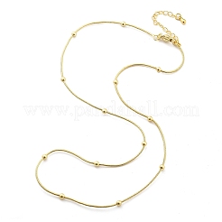 Латунные спутниковые цепочки ожерелья для женщин&nbsp;NJEW-D302-16G