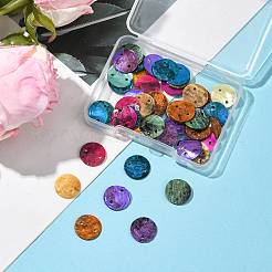 56 шт. 6-цветные коннекторные подвески из натуральной ракушки Акойя&nbsp;BSHE-FS0001-12