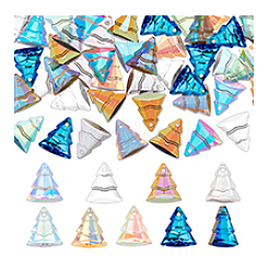 48шт 8 цвета стеклянные подвески&nbsp;GLAA-PH0003-93