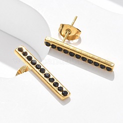 Серьги-гвоздики из нержавеющей стали 304&nbsp;EJEW-F361-05G