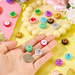 18 шт. 9-х цветные стеклянные бусины с эмалированным покрытием&nbsp;LAMP-TA0001-93