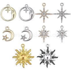 Pendenti in lega di placcatura a cremagliera 50 pz 10 stili&nbsp;FIND-SC0023-71