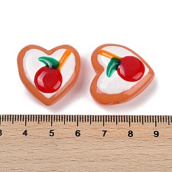 Нити бусин-лэмпворк в форме сердца ручной работы&nbsp;LAMP-P069-04B-04