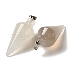 Природные серые агаты подвески&nbsp;G-Z055-02P-16