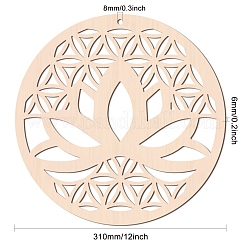 Sculpture murale en bois découpée au laser&nbsp;WOOD-WH0101-002
