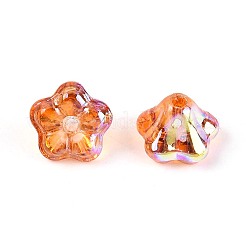 Chapelets de perles en verre transparent électrolytique&nbsp;EGLA-N055-03A-04