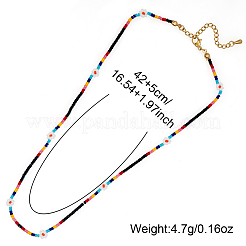 Colliers vintage ronds en perles de verre pour femmes&nbsp;KY5585-3