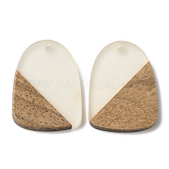 Ciondolo luminoso in legno scuro e resina&nbsp;WOOD-H104-08