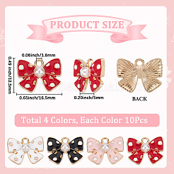 40шт 4 цвета сплава эмалевые подвески&nbsp;ENAM-SC0006-44