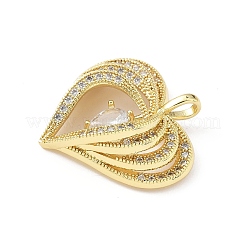 Messing micro pave klare zirkonia anhänger&nbsp;KK-B141-43G-02