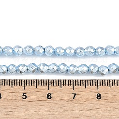 Нити синтетических немагнитных гематитовых бусин с гальваническим покрытием&nbsp;G-H072-A01-01