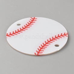 Акриловые спортивные шармы-коннекторы для мячей&nbsp;MACR-WH0007-160B