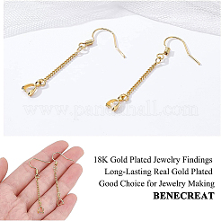 30 paio di ganci per orecchini in ottone&nbsp;KK-BC0007-66