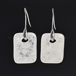 Quarzo naturale orecchini cristallo ciondola&nbsp;EJEW-C119-02P-06