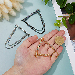 3 шт. 3-х цветные латунные зажимы для галстука&nbsp;AJEW-FH0006-91