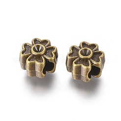 Tibetischer Stil Metall europäischen Großlochperlen&nbsp;MPDL-6265-AB-NR