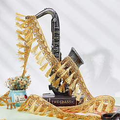 6 ярд ажурной ленты из полиэстера с гофрированными кисточками&nbsp;OCOR-GF0002-20