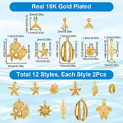24 шт. 12 стиля ионного покрытия (IP) подвески из нержавеющей стали 201 и 304&nbsp;STAS-SC0009-37