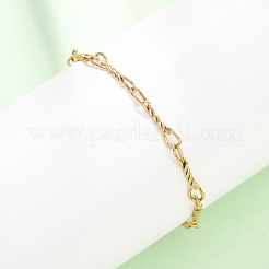 Armbänder aus gedrehtem Schleifenglied aus Edelstahl 304 für Damen&nbsp;BJEW-F529-12G