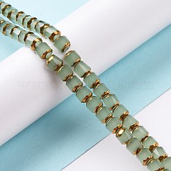 Бусы из гальванического стекла&nbsp;GLAA-P003-C03