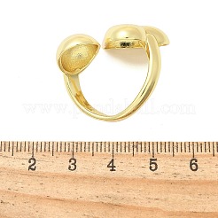 Латунь манжеты кольца&nbsp;RJEW-P149-03G