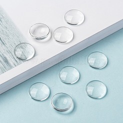Прозрачные стеклянные кабошоны&nbsp;X-GGLA-R026-15mm