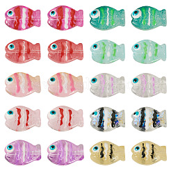 18шт 9 цвета стеклянные бусины&nbsp;LAMP-TA0001-83