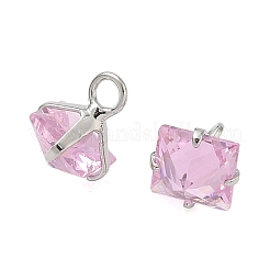 Messing ebnen Zirkonia Charms&nbsp;CU-CBABEB3-05P-03