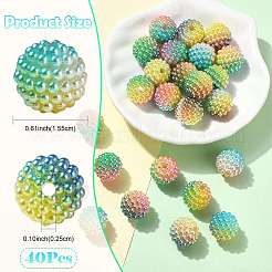 40 pz perle acriliche finte perle&nbsp;OACR-FS0002-89A-17