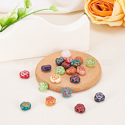 20шт прозрачные бусины лэмпворк ручной работы&nbsp;LAMP-TA0001-35