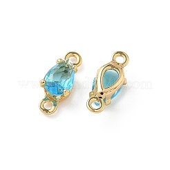 Шармы-соединители из латуни с паве из кубического циркония&nbsp;KK-Z136-46G-02