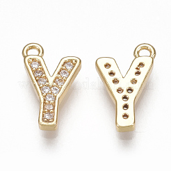 Latón charms de circonio cúbico&nbsp;KK-S348-330Y