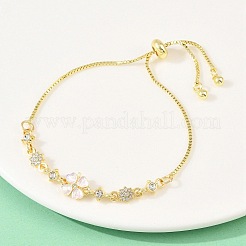 Браслеты-слайдеры из сплава со стразами&nbsp;BJEW-A156-06G