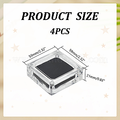 Акриловые упаковочные коробки с бриллиантами и магнитом&nbsp;CON-WH0105-14B