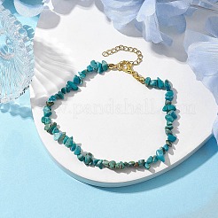 Bracelets de cheville en howlite naturelle&nbsp;AJEW-AN00592-04