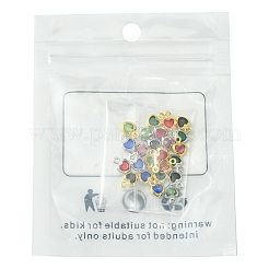 24 шт. 12-цветная подвеска в форме сердца с покрытием из латуни и стекла&nbsp;KK-FS0001-39