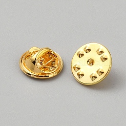 Dos d'épingle de revers en fer plat et rond pour badge d'uniforme de remplacement&nbsp;DIY-WH20007-356G