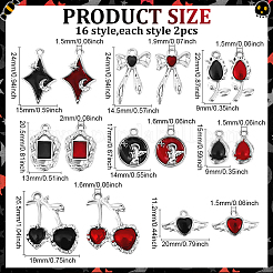 32 шт. 16 стиля ретро-сплавные эмалевые подвески&nbsp;ENAM-PH0003-13