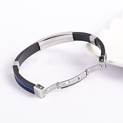 Bracciali cordone di cuoio alla moda dell'unità di elaborazione&nbsp;BJEW-E260-14C