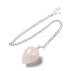 Pendules de radiesthésie en quartz rose naturel&nbsp;G-R492-01S-01
