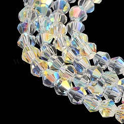 Гальванизируйте прозрачное стекло бисер нитей&nbsp;EGLA-K015-18Y