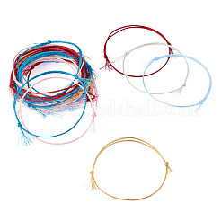 30 Stück 6 Farben Polyester geflochtene Kordel Armband machen&nbsp;AJEW-TA00047