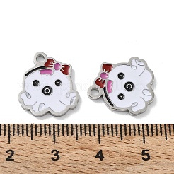 Pendentifs en acier inoxydable 304 émaillés&nbsp;STAS-P339-19P-02
