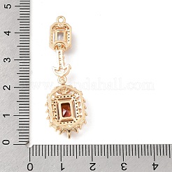 Pendentifs avec zircon cubiques à micro-pavés en laiton&nbsp;KK-N290-08G-01