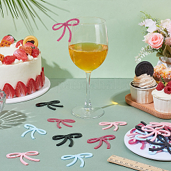 40 шт. 4-х цветные акриловые подвески-бантики для бокалов вина&nbsp;DIY-AR0004-71