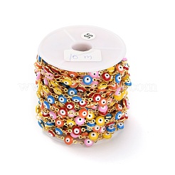 Catena a maglie smaltate in ottone dorato&nbsp;CHC-H103-20A-G