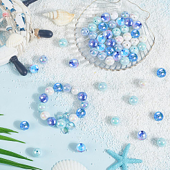 100шт набор непрозрачных акриловых бусин 5 цветов&nbsp;MACR-SP0001-60A