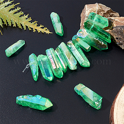 2 нити гальванизированных бусин из натурального кварцевого кристалла&nbsp;G-OC0002-53A